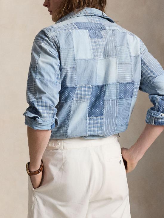 26SS 랄프 로렌 긴팔 셔츠 710B14280 001 Blu - RALPH LAUREN