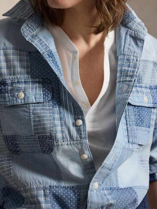 26SS 랄프 로렌 긴팔 셔츠 710B14280 001 Blu - RALPH LAUREN