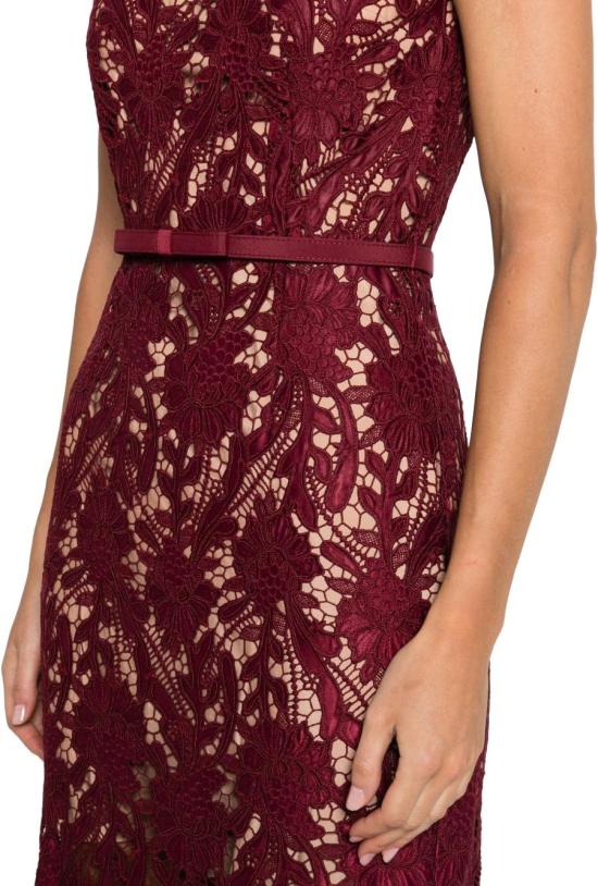 26SS 셀프 포트레이트 롱 원피스 RS26167MABUBURGUNDY MAROON - SELF PORTRAIT