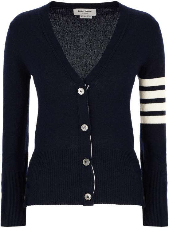 26SS 톰브라운 클래식 캐시미어 4바 브이넥 가디건 FKC001A00011415 BLUE