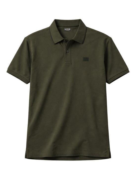 26SS 씨피 컴퍼니 스트레치 피케 스트라이프 칼라 반소매 폴로 셔츠 RCCMPL722A 005263W683 Green