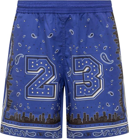  오프화이트 숏팬츠 OMFD008S24FAB00246004600NAUTICALBLUE - OFF WHITE