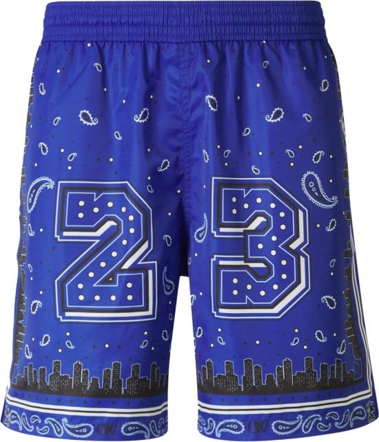 오프화이트 숏팬츠 OMFD008S24FAB00246004600NAUTICALBLUE