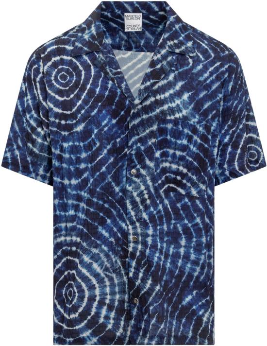  마르셀로 불론 반팔 셔츠 CMGG001S24FAB0014501 NAVY