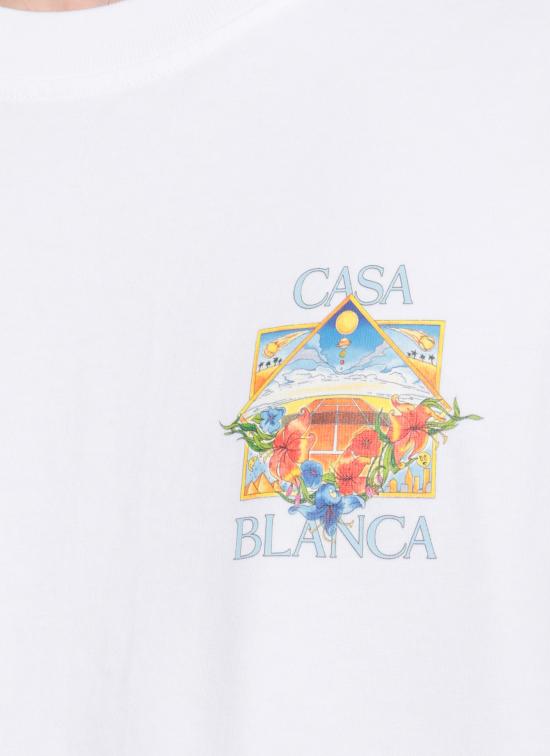 26SS 카사블랑카 탑 MSS26JTS00113 WHITE - CASABLANCA
