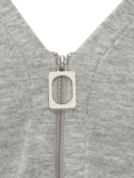 25FW JW앤더슨 V넥 집 가디건 KW1435YN0443905 LICHTGREY - JW ANDERSON