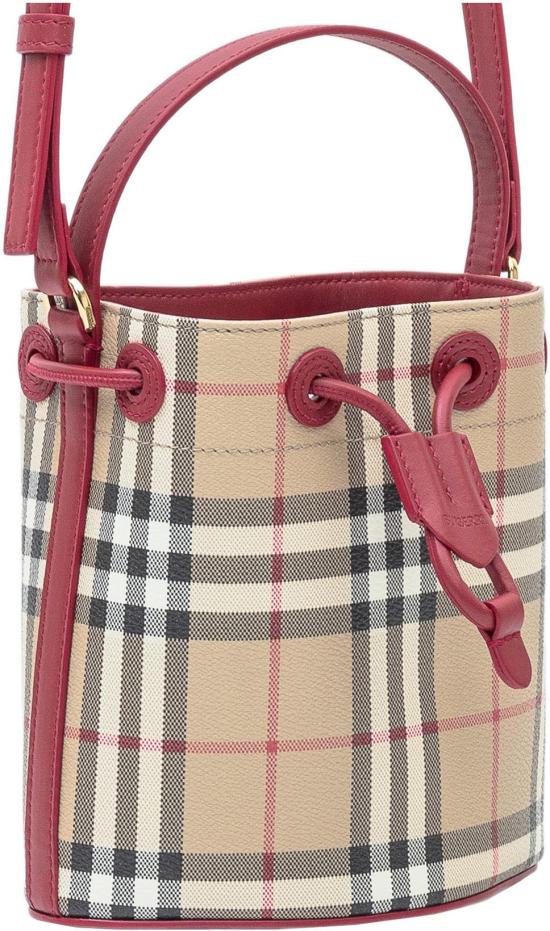 26SS 버버리 미니 체크 버킷백 8116284B9724 BEIGE - BURBERRY