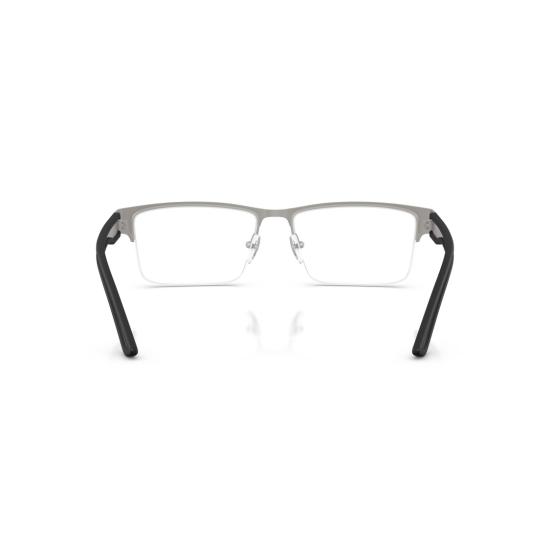 26SS 엠포리오 아르마니 안경 0Ea1182 실버 및 블랙 액센트가 있는 반무테 직사각형 안경 - EMPORIO ARMANI
