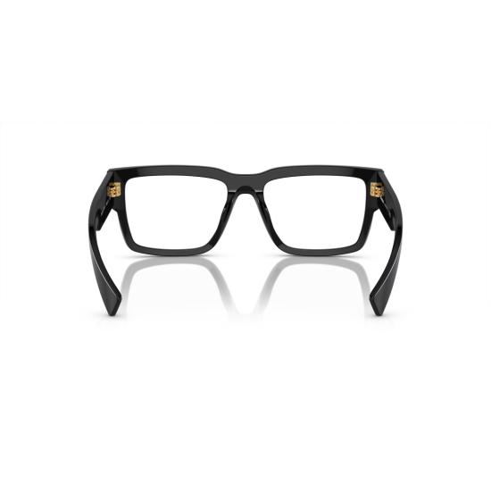 26SS 미우미우 안경 0Mu 02Xv 골드톤 액센트가 있는 오버사이즈 직사각형 아세테이트 - MIU MIU