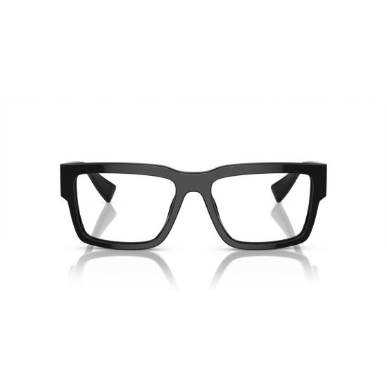 26SS 미우미우 안경 0Mu 02Xv 골드톤 액센트가 있는 오버사이즈 직사각형 아세테이트 - MIU MIU