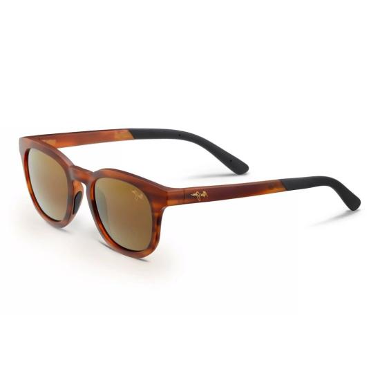  마우이짐 선글라스 코코 헤드 호피무늬 직사각형 프레임  (대조적인 팁 포함) - MAUI JIM