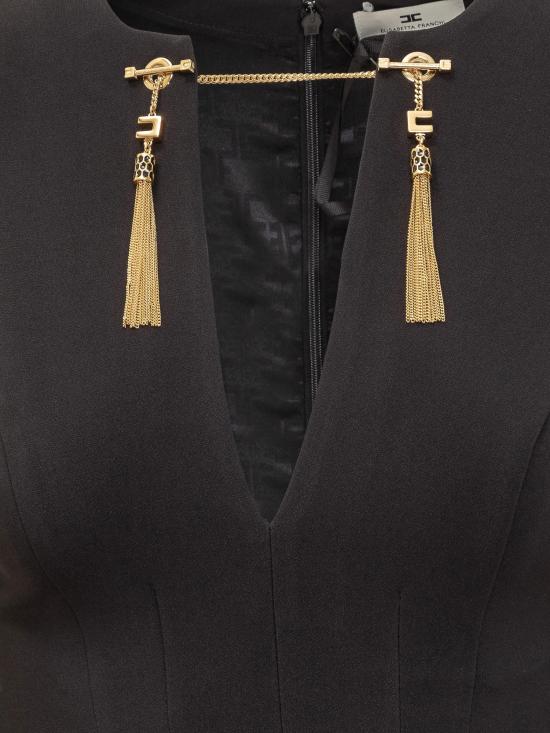 25FW 엘리자베타프랜치 미디 원피스 AB80557E2110 BLACK - ELISABETTA FRANCHI