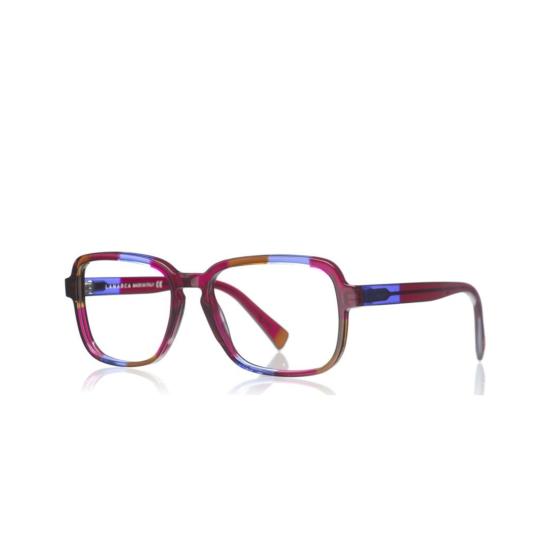  라마르카 안경 모자이크 176 볼드 스퀘어 프레임 안경, 생동감 넘치는 모자이크 패턴