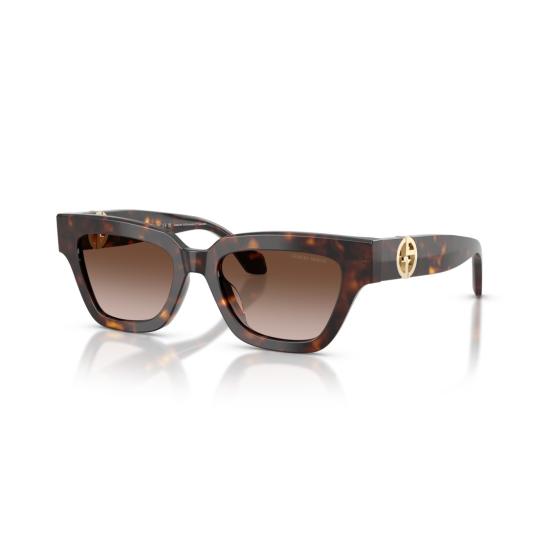  조르지오 아르마니 선글라스 0Ar8246u 볼드한 각진 , 호피 무늬 아세테이트 프레임 - GIORGIO ARMANI