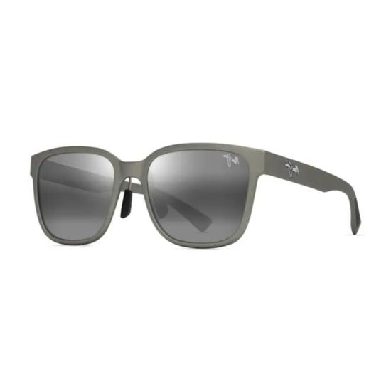  마우이짐 선글라스 Paulele Af 무광 회색 사각 , 은은한 로고 포인트 - MAUI JIM