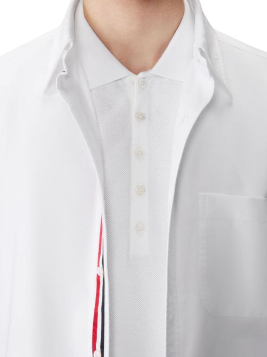 26SS 톰브라운 클래식 피케 4바 숏슬리브 폴로 티셔츠 MJP110P00050100 WHITE - THOM BROWNE