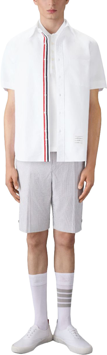 26SS 톰브라운 클래식 피케 4바 숏슬리브 폴로 티셔츠 MJP110P00050100 WHITE - THOM BROWNE