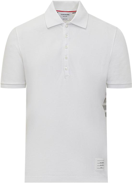 26SS 톰브라운 클래식 피케 4바 숏슬리브 폴로 티셔츠 MJP110P00050100 WHITE - THOM BROWNE