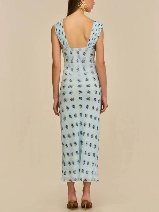 26SS 컬트 가이아 롱 원피스 DR32698CH3284 SMALLDOTDEEPLAKE Azzurro - CULT GAIA