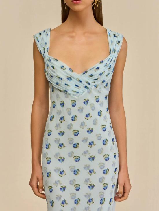 26SS 컬트 가이아 롱 원피스 DR32698CH3284 SMALLDOTDEEPLAKE Azzurro - CULT GAIA