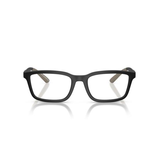 26SS 엠포리오 아르마니 안경 0Ea3259 무광 블랙 직사각형 안경테 (토프 색상 템플 포함)