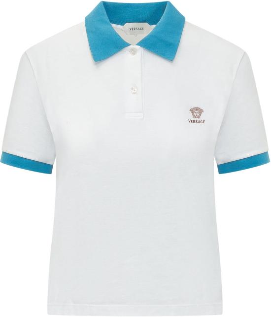 26SS 베르사체 폴로 티셔츠 10242351A176812W9H0 WHITE