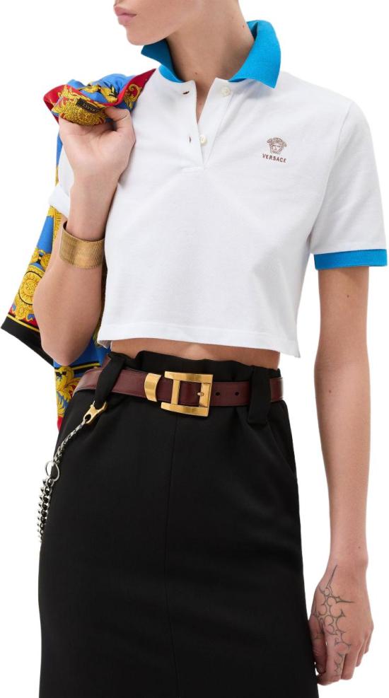 26SS 베르사체 폴로 티셔츠 10242351A176812W9H0 WHITE - VERSACE