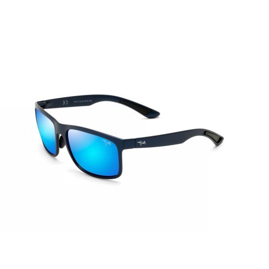  마우이짐 선글라스 휴엘로 무광 마감 직사각형  (블루 미러 렌즈) - MAUI JIM