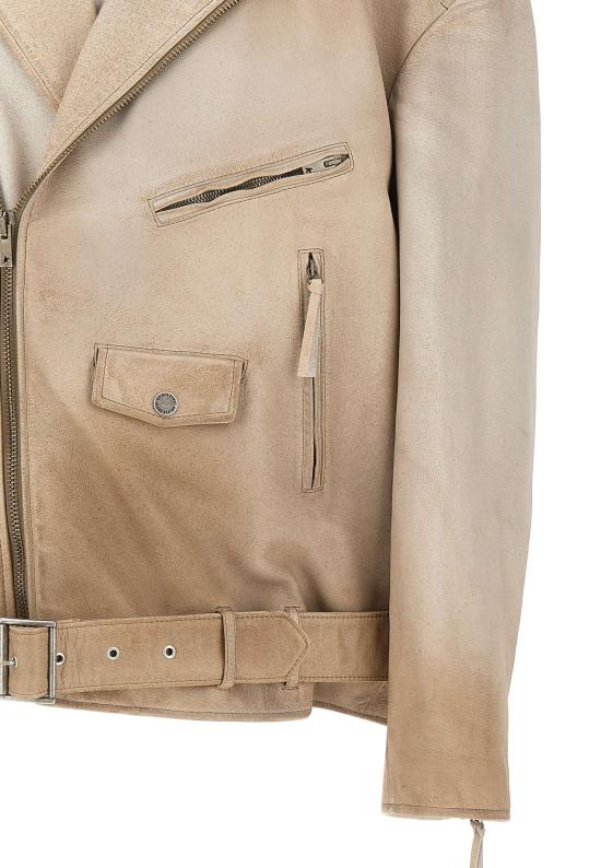 26SS 골든구스 가죽 자켓 GUP02535P00230415155 BEIGE - GOLDEN GOOSE