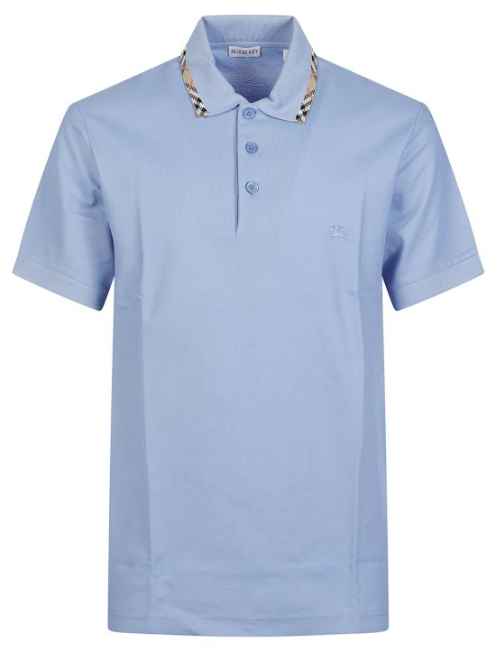 26SS 버버리 체크 트리밍 코튼 폴로셔츠 8126956 A1647