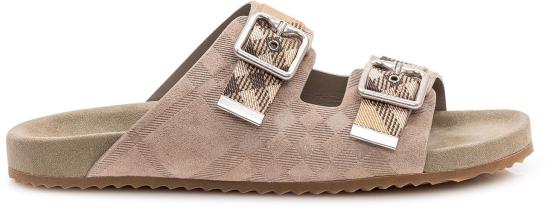 26SS 버버리 체크 스웨이드 얼친 샌들 8122994C5120 BEIGE