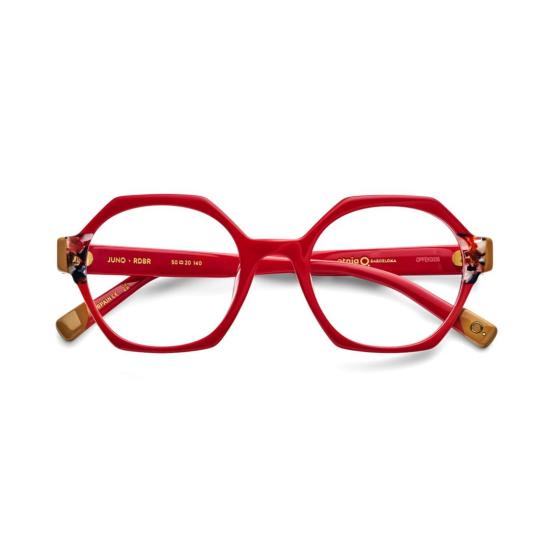  에트니아 바르셀로나 안경 호피 무늬 포인트가 있는 주노 볼드 기하학적 육각형 안경