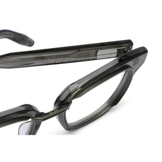  아코니 안경 반투명 스모키 그레이 마감의 아폴로 스퀘어 프레임 안경 - AKONI