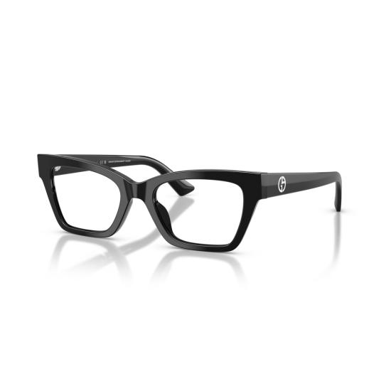  조르지오 아르마니 안경 0Ar7285hu 직사각형 블랙 아세테이트 안경 (로고 엠블럼 포함) - GIORGIO ARMANI