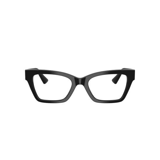  조르지오 아르마니 안경 0Ar7285hu 직사각형 블랙 아세테이트 안경 (로고 엠블럼 포함)