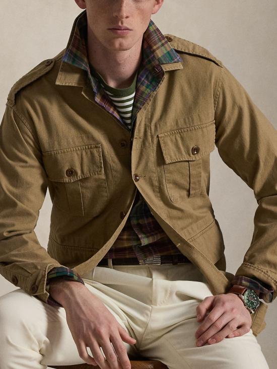 26SS 랄프 로렌 긴팔 셔츠 710P08230 001 Beige - RALPH LAUREN