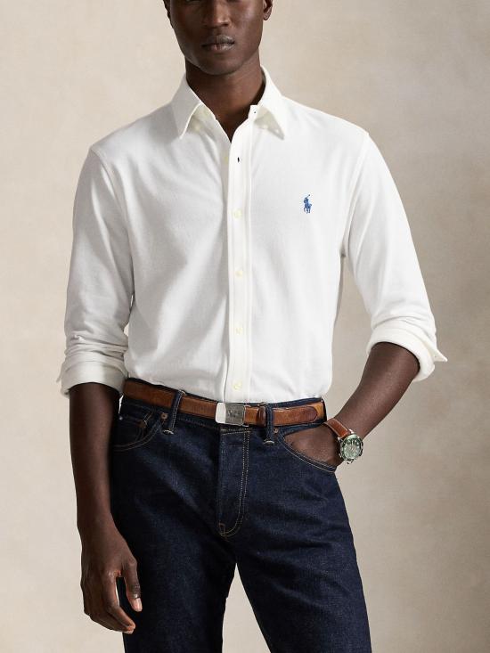 26SS 랄프 로렌 긴팔 셔츠 710654408 003 Bianco - RALPH LAUREN
