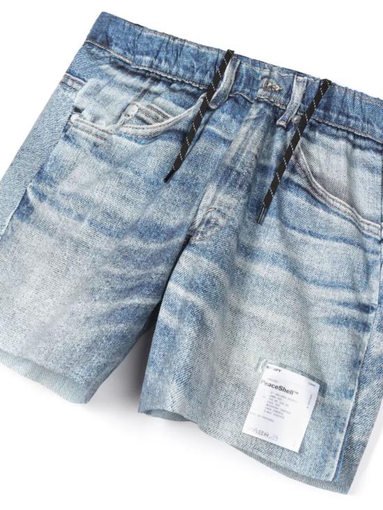 26SS 새티스파이 디지털 데님 피스쉘 5인치 언라인드 쇼츠 12008 60G00 Denim - SATISFY