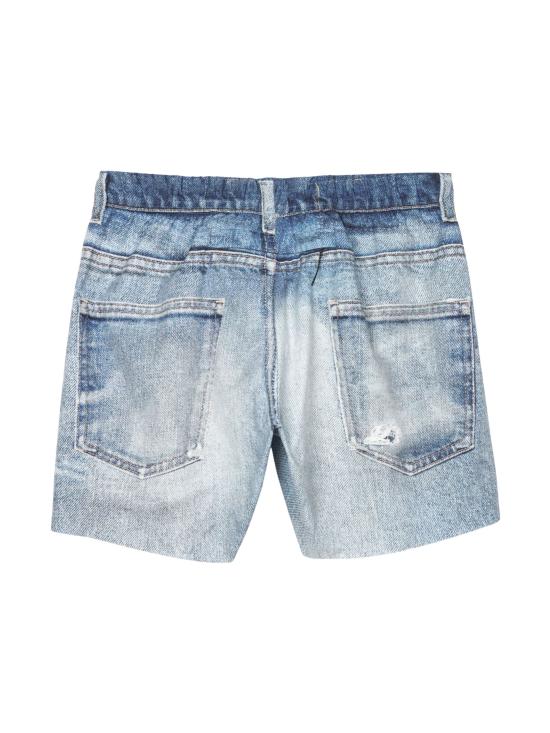 26SS 새티스파이 디지털 데님 피스쉘 5인치 언라인드 쇼츠 12008 60G00 Denim - SATISFY