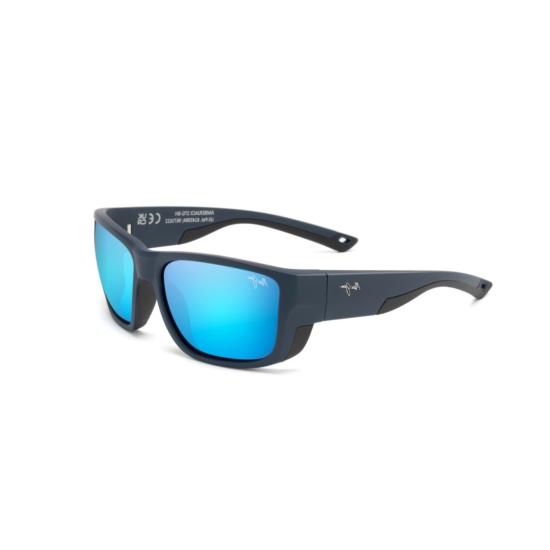  마우이짐 선글라스 앰버잭 볼드 직사각형  (반사 블루 렌즈) - MAUI JIM
