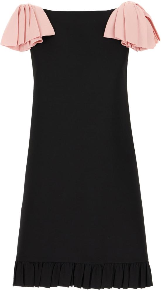 25SS 발렌티노 가라바니 미디 원피스 6B3VAEQ01CFR2X BLACK