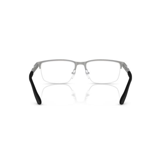 26SS 엠포리오 아르마니 선글라스 0Ea1164 무광 은색 마감 직사각형 금속 - EMPORIO ARMANI