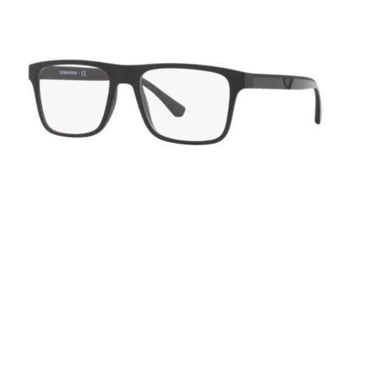 26SS 엠포리오 아르마니 선글라스 0Ea4115 직사각형 무광 블랙 안경 (미니멀 디자인)