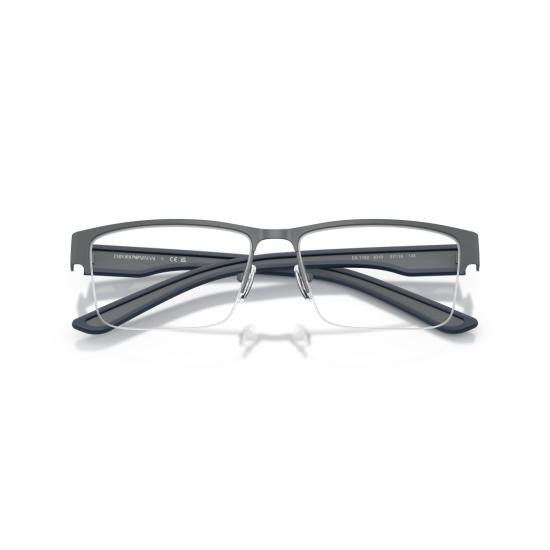 26SS 엠포리오 아르마니 선글라스 0Ea1182 무광 마감의 반무테 직사각형 안경