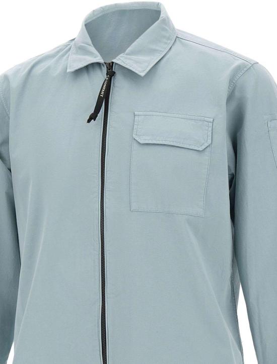 26SS 씨피 컴퍼니 오가닉 개버딘 지퍼 렌즈 오버셔츠 20CMOS705A110143G809 GREY - C.P. COMPANY