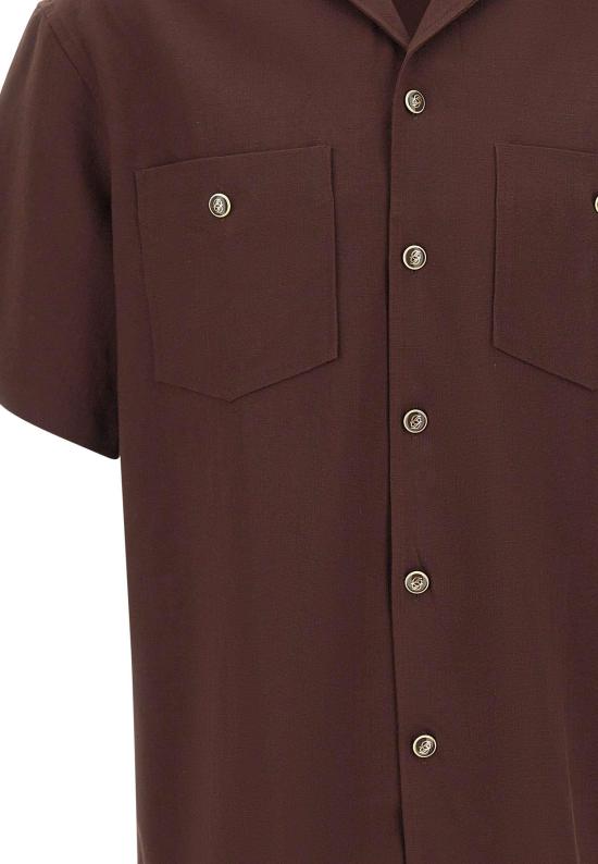 26SS 드롤드무슈 반팔 셔츠 SH254VI029BN BROWN - DROLE DE MONSIEUR