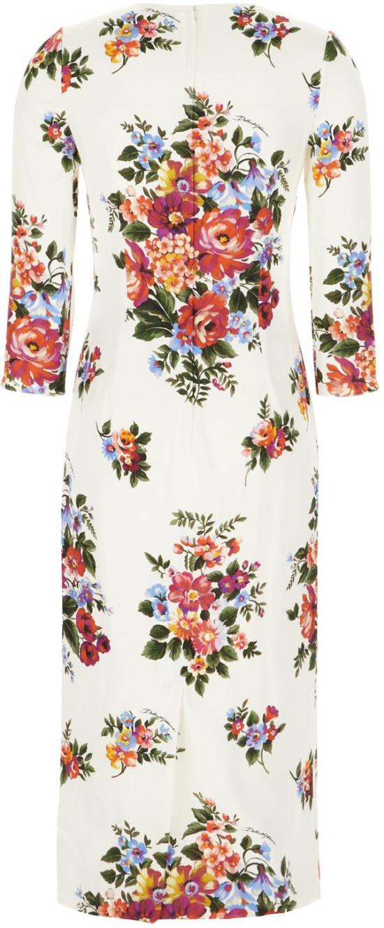 26SS 돌체앤가바나 플라워 부케 프린트 새틴 드레스 F612VTFSICEHA5ZO DIVERS - DOLCE & GABBANA