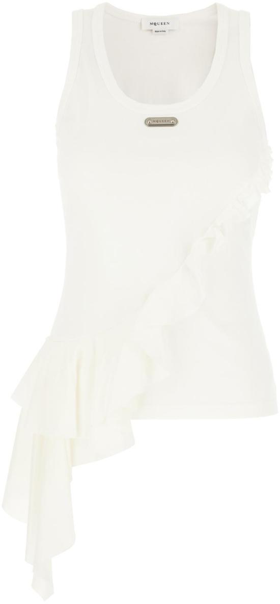 26SS 알렉산더 맥퀸 민소매 티셔츠 870702QLAEZ9007 WHITE