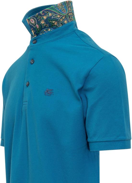 26SS 에트로 폴로 티셔츠 MRMD0006AV878B0959 CYAAN - ETRO