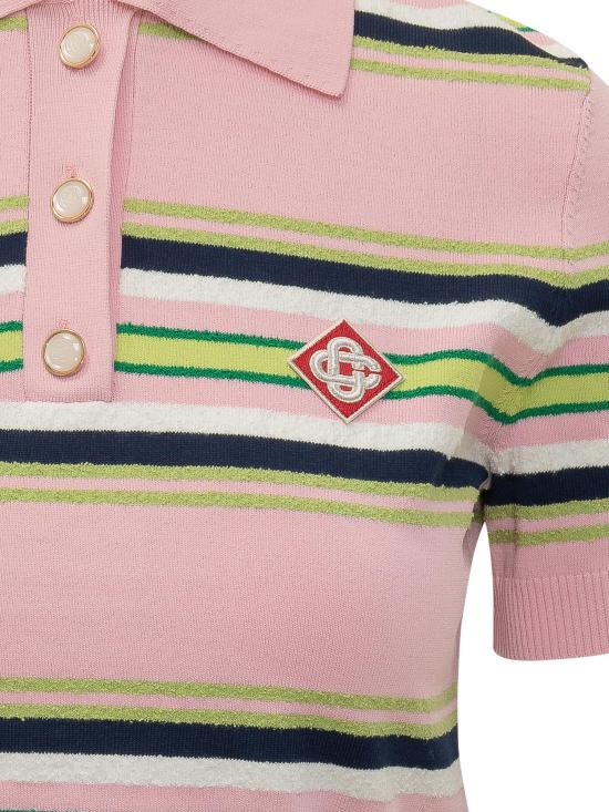 26SS 카사블랑카 폴로 티셔츠 WSS26KW127901 PINK - CASABLANCA